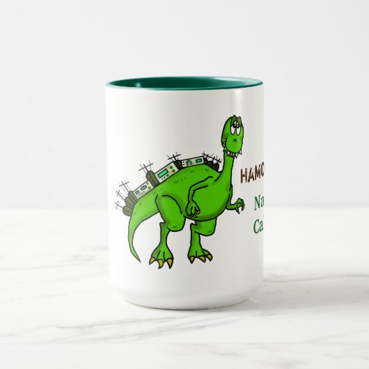 Ham Radio Dinosaur Mug Customisez-Le ! (Centre)