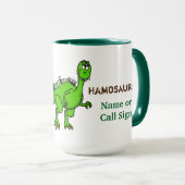 Ham Radio Dinosaur Mug Customisez-Le ! (Devant droit)