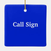 Ham Radio EME kerstversiering Keramisch Ornament (Achterkant)