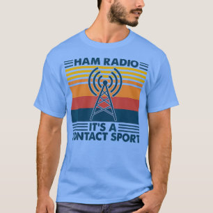 Ham Radio en een Vintage voor contactsport T-shirt