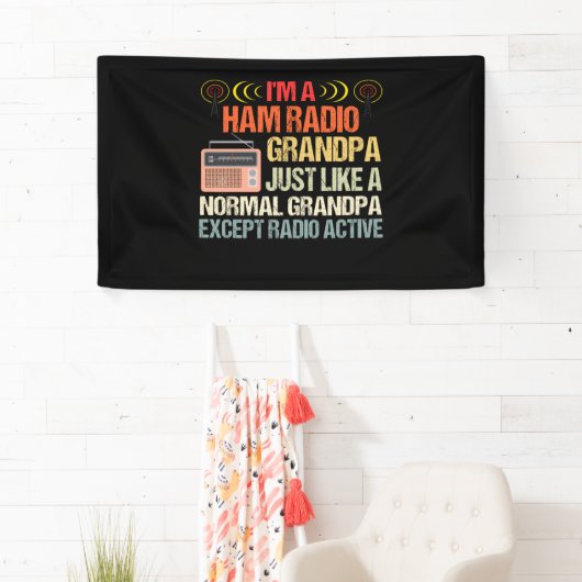 Ham Radio Exploitant radiozender Amateur Vaderdag Spandoek (Insitu)