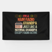Ham Radio Exploitant radiozender Amateur Vaderdag Spandoek (Horizontaal)