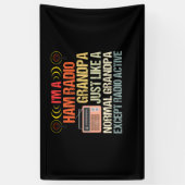 Ham Radio Exploitant radiozender Amateur Vaderdag Spandoek (Verticaal)