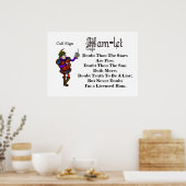 Ham Radio Funny Hamlet Citation Réécrite Poster (Cuisine)