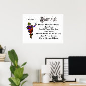 Ham Radio Funny Hamlet Quote Herschreven Poster (Thuiskantoor)