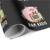 Ham Radio Funny Pig Pun Dark BG Cadeaupapier (Rol Hoek)