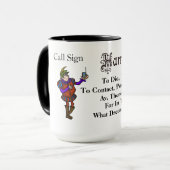 Ham Radio Hamlet Citation Pour mourir, dormir Mug (Devant gauche)