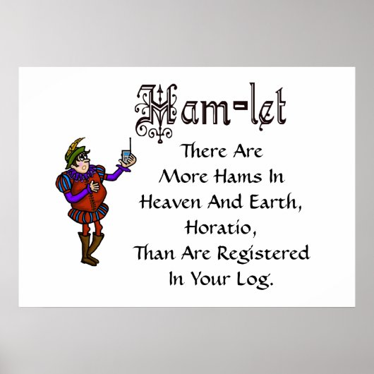 Ham Radio Hamlet Quote Log Book Redone Poster (Devant)