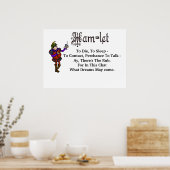 Ham Radio Hamlet "To Die To Sleep" Citation Poster (Cuisine)