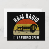 Ham Radio - Het is een contactsport Briefkaart (Voorkant / Achterkant)