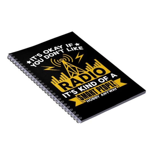 Ham Radio Hobby Funny Radio Operator Notitieboek (Rechterzijde)