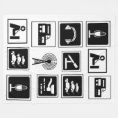 Ham Radio Icons Fleece Blanket Deken (Voorkant (Horizontaal))