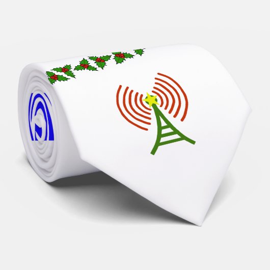 Ham Radio Kerstmis-Stropdas met Fun Graphics Stropdas (Opgerold)