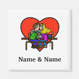 Ham Radio Kisser Couple Magnet Magneet
