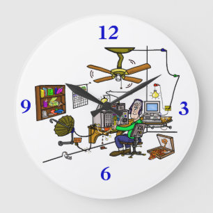 Ham Radio "Man Cave" Wall Clock. Customize It! Grote Klok