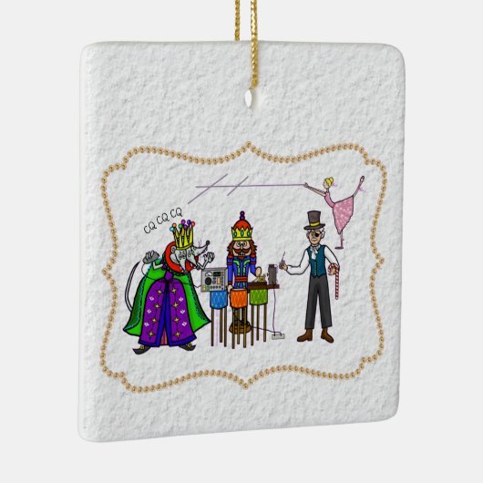 Ham Radio Nutcracker kerstversiering Keramisch Ornament (Rechts)