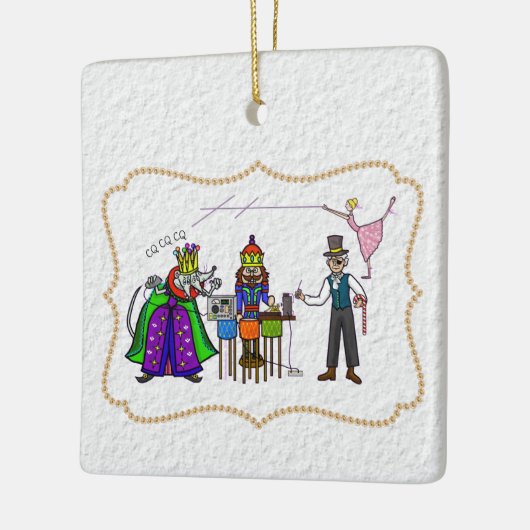 Ham Radio Nutcracker kerstversiering Keramisch Ornament (Links)