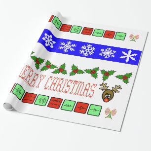 Ham Radio of Electrical Engineering Xmas Gift Wrap Cadeaupapier