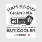 Ham Radio oma als gewone oma, maar koeler Sticker (Vel)