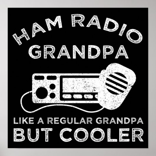 Ham Radio Opa Als Reguliere Opa Maar Koeler Poster (Voorkant)