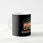 HAM Radio Operator Antenne Amateur Code Gift Idee Koffiemok (Voorkant links)