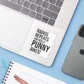 Ham Radio Operator Radio Repeats Grappen Grappig Sticker (Laptop met iPhone)