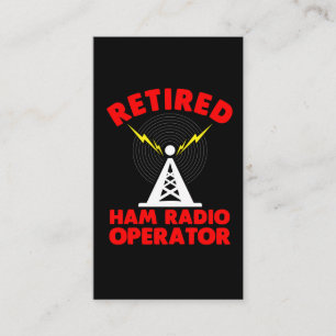 Ham Radio Operator Retirement Radio Tower Pap Visitekaartje
