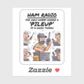 Ham Radio Operator Speelse Cartoon Grappige Hobby Sticker (Vel)
