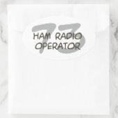 Ham Radio Ovale Sticker (Tas)