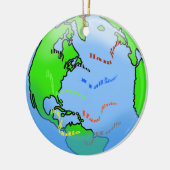 Ham Radio over de wereld kerstversiering Keramisch Ornament (Links)