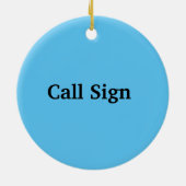 Ham Radio over de wereld kerstversiering Keramisch Ornament (Achterkant)