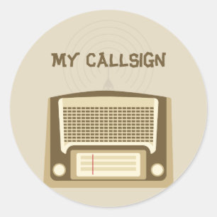 Ham radio ronde sticker