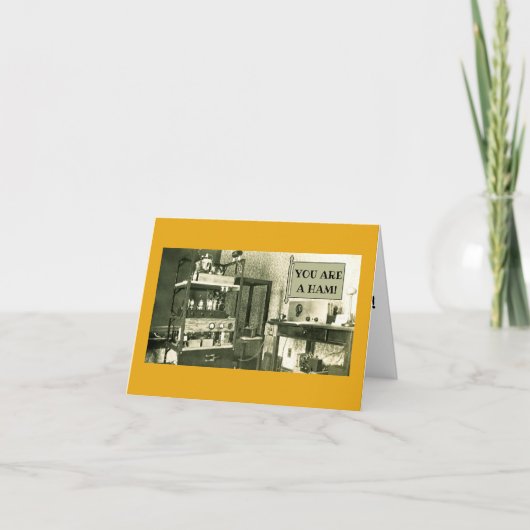 HAM RADIO SETUP 1930'S AMATEUR FOTO KAART (Voorkant)