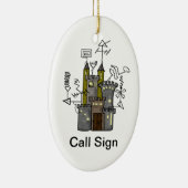 Ham Radio Shack Castle Xmas Ornament (Rechts)