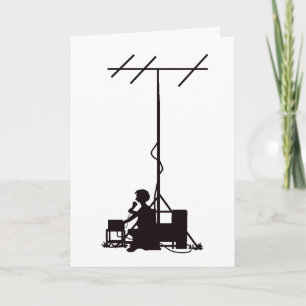 Ham Radio Silhouette Dank u kaart
