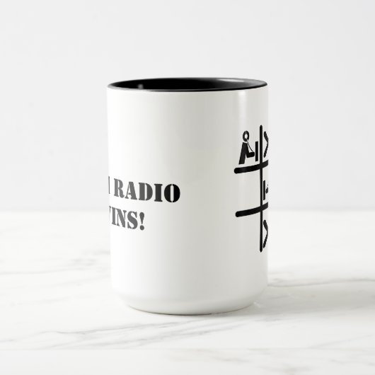 Ham Radio Tic Tac Toe Mug (Centre)