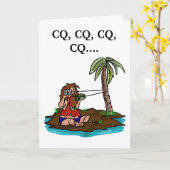 Ham Radio Verjaardag Kaart Remote Island Operator (Gele Bloem)