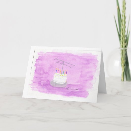 Ham Radio verjaardagstaart Kaart (Voorkant)