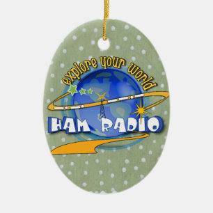 HAM RADIO - VERKLAAR UW WERELD KERAMISCH ORNAMENT