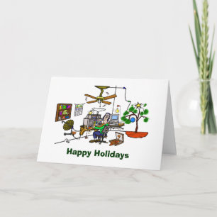 Ham Radio Whacky Shack Kerst Kaart