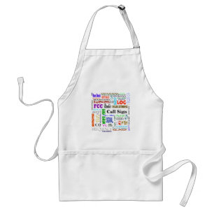 Ham Radio Word Collage Apron past het Teken van de Standaard Schort