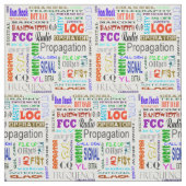 Ham Radio Word Collage Fabric Stof (Swatch)