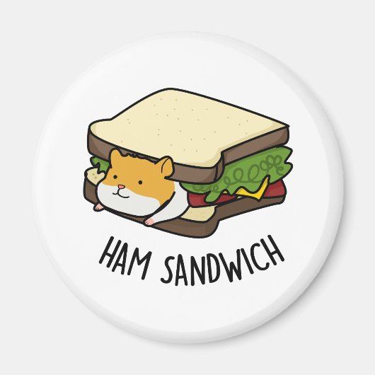 Ham Sandwich Funny Hamster Pun Magneet (Voorkant)