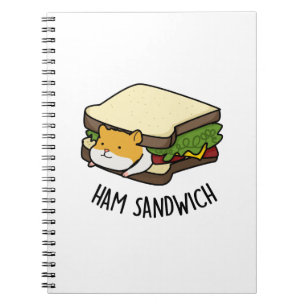 Ham Sandwich Funny Hamster Pun Notitieboek