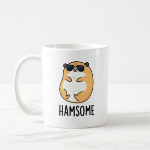 Ham-some Funny Handsome Hamster Pun Koffiemok