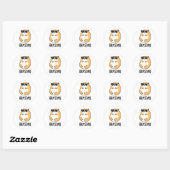 Ham-some Funny Handsome Hamster Pun Ronde Sticker (Vel)