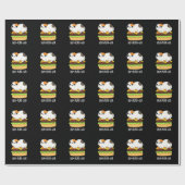 Ham-Spint-Ger Funny Cat Hamburger Pun Dark BG Cadeaupapier (Vlak)