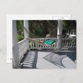 Hamac sur la carte postale de la véranda (Devant / Derrière)