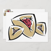 Hamantashen Uitnodiging (Voorkant / Achterkant)