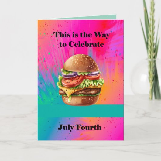 Hamberger op de vierde kaart (Voorkant)